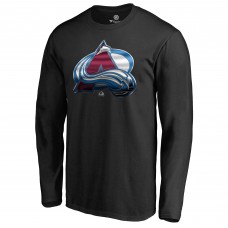 Футболка с длинным рукавом Colorado Avalanche Black Midnight Mascot