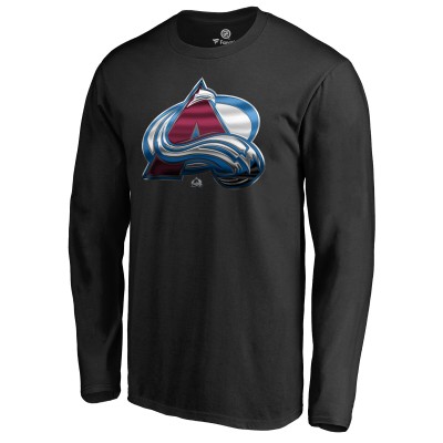 Футболка с длинным рукавом Colorado Avalanche Black Midnight Mascot