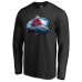 Футболка с длинным рукавом Colorado Avalanche Black Midnight Mascot Футболка с длинным рукавом Colorado Avalanche Black Midnight Mascot