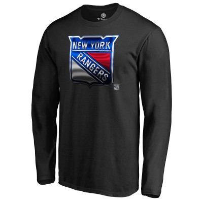 Футболка с длинным рукавом New York Rangers Midnight Mascot - Black