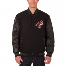 Куртка Arizona Coyotes JH Design Reversible Wool & Leather - Black