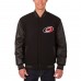 Куртка на кнопках Carolina Hurricanes JH Design Black Reversible Wool & Leather