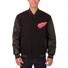 Двусторонняя куртка Detroit Red Wings JH Design Wool & Leather Front Hit - Black/Charcoal