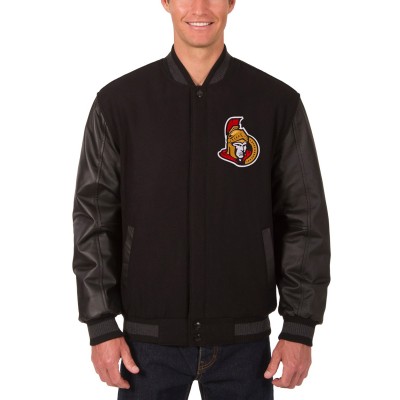 Куртка Ottawa Senators JH Design Reversible Wool & Leather - Black