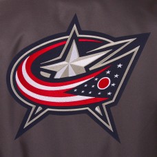 Columbus Blue Jackets JH Design Front Hit Poly Twill Jacket - Gray