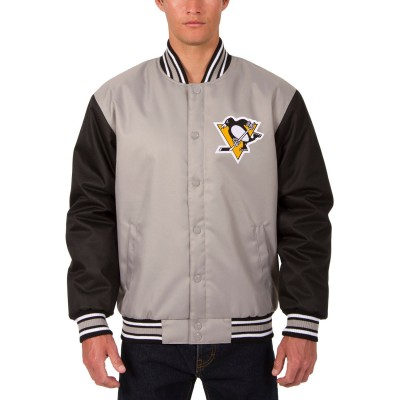 Куртка Pittsburgh Penguins JH Design Front Hit Poly Twill - Gray