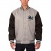 San Jose Sharks JH Design Front Hit Poly Twill Jacket - Gray