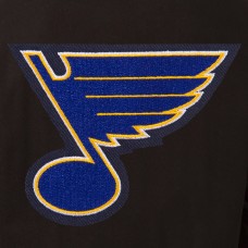 St. Louis Blues JH Design Black Two Hit Wool & Leather Reversible Jacket