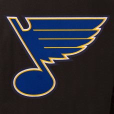 St. Louis Blues JH Design Black Two Hit Wool & Leather Reversible Jacket