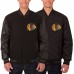 Куртка Chicago Blackhawks JH Design Black Two Hit Wool & Leather Reversible