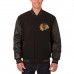 Куртка Chicago Blackhawks JH Design Black Two Hit Wool & Leather Reversible