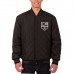 Los Angeles Kings JH Design Two Hit Wool &amp; Leather Reversible Jacket - Charcoal/Black - оригинальная атрибутика Лос-Анджелес Кингз