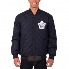 Двусторонняя куртка Toronto Maple Leafs JH Design Two Hit Wool & Leather - Charcoal/Navy