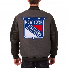 Двусторонняя куртка New York Rangers JH Design Two Hit Wool & Leather - Charcoal/Black