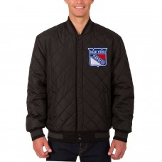 Двусторонняя куртка New York Rangers JH Design Two Hit Wool & Leather - Charcoal/Black