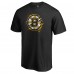 Boston Bruins Fanatics Branded Splatter Logo T-Shirt - Black - оригинальные футболки Бостон Брюинз