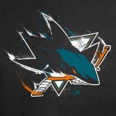 Футболка San Jose Sharks Splatter Logo - Black