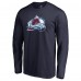Футболка с длинным рукавом Colorado Avalanche Splatter Logo - Navy