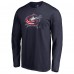 Футболка с длинным рукавом Columbus Blue Jackets Splatter Logo - Navy