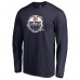 Футболка с длинным рукавом Edmonton Oilers Splatter Logo - Navy