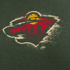 Футболка с длинным рукавом Minnesota Wild Green Splatter Logo