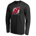 Футболка с длинным рукавом New Jersey Devils Black Splatter Logo