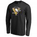 Футболка с длинным рукавом Pittsburgh Penguins Black Splatter Logo