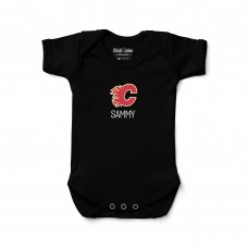 Малышам Calgary Flames Black Personalized Bodysuit
