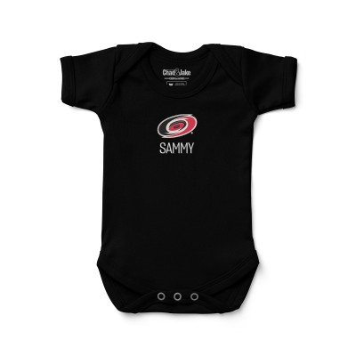 Малышам Carolina Hurricanes Black Personalized Bodysuit