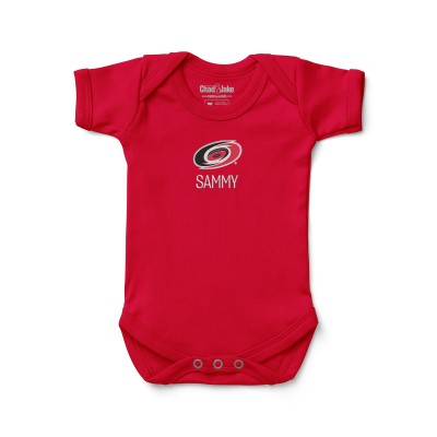 Малышам Carolina Hurricanes Red Personalized Bodysuit