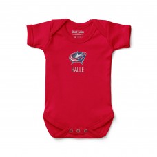 Малышам Columbus Blue Jackets Red Personalized Bodysuit