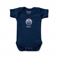 Малышам Edmonton Oilers Navy Personalized Bodysuit