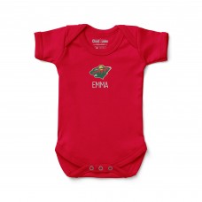 Малышам Minnesota Wild Red Personalized Bodysuit
