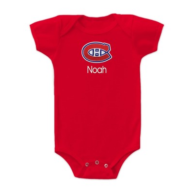 Малышам Montreal Canadiens Red Personalized Bodysuit
