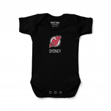 Малышам New Jersey Devils Black Personalized Bodysuit Малышам New Jersey Devils Black Personalized Bodysuit