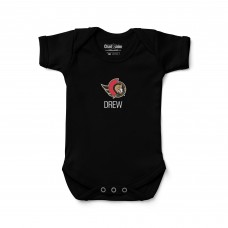 Малышам Ottawa Senators Black Personalized Bodysuit