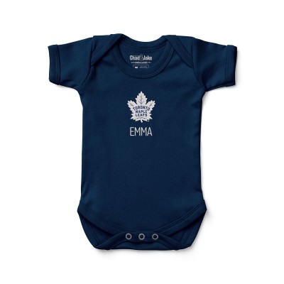Малышам Toronto Maple Leafs Navy Personalized Bodysuit