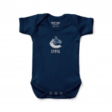 Малышам Vancouver Canucks Navy Personalized Bodysuit