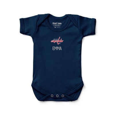 Малышам Washington Capitals Navy Personalized Bodysuit