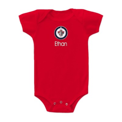 Малышам Winnipeg Jets Red Personalized Bodysuit