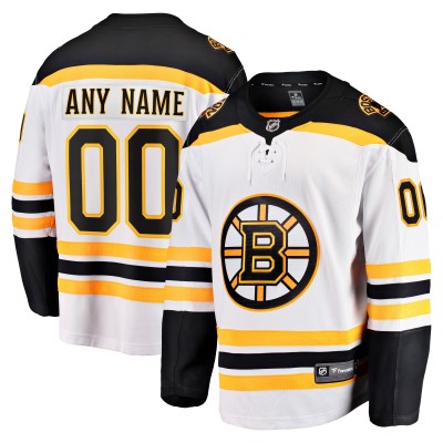 Именная игровая джерси Boston Bruins Fanatics White Away Breakaway Custom