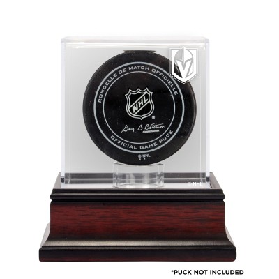 Шайба Vegas Golden Knights Fanatics Authentic Mahogany Logo Display Case