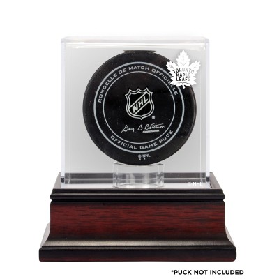 Шайба Toronto Maple Leafs Fanatics Authentic (2016-Present) Mahogany Logo Display Case