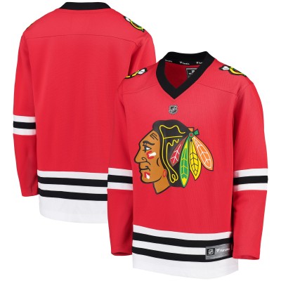 Подростковая Chicago Blackhawks Fanatics Red Home Replica Blank Jersey