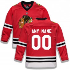 Chicago Blackhawks Youth Home Replica Custom Jersey - Red