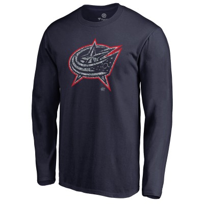 Футболка с длинным рукавом Columbus Blue Jackets Static Logo - Navy