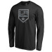 Los Angeles Kings Black Static Logo Long Sleeve T-Shirt