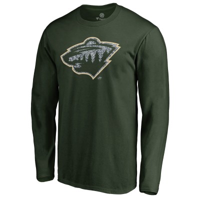 Футболка с длинным рукавом Minnesota Wild Green Static Logo