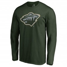 Футболка с длинным рукавом Minnesota Wild Green Static Logo