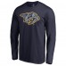 Футболка с длинным рукавом Nashville Predators Static Logo - Navy